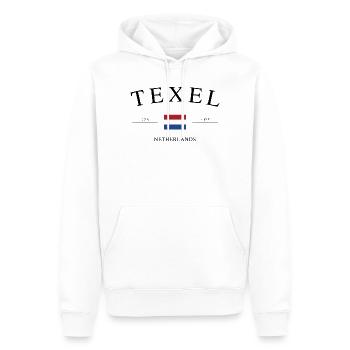 Texel Pays-Bas – Souvenir et cadeau de vacances - Sweat à capuche Premium bio Homme - blanc - Devant - Nico (187cm)