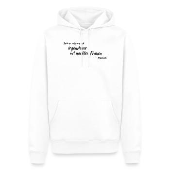Nackte Frauen - Männer Premium Bio Hoodie - Weiß - Vorne - Nico (187cm)