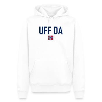 Amour - Drapeau de la Norvège - Norvège - Norvège - Sweat à capuche Premium bio Homme - blanc - Devant - Nico (187cm)