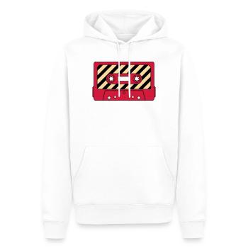 Cassette Retro Mixtape – Music Cult Motif - Men’s Premium Organic Hoodie - white - Front - Nico (187cm)