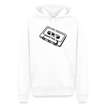Retro Kassette – Old School Mixtape Musik Desig - Männer Premium Bio Hoodie - Weiß - Vorne - Nico (187cm)