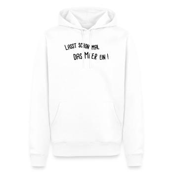 laisser entrer la mer - Sweat à capuche Premium bio Homme - blanc - Devant - Nico (187cm)