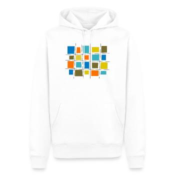 Farbiges Patchwork von Cean - Männer Premium Bio Hoodie - Weiß - Vorne - Nico (187cm)