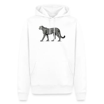 Schwarzweiß Leopard Muster - Männer Premium Bio Hoodie - Weiß - Vorne - Nico (187cm)