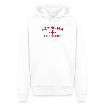 Birmingham Banner Dieu et Mon Droit - Männer Premium Bio Hoodie - Weiß - Vorne - Nico (187cm)