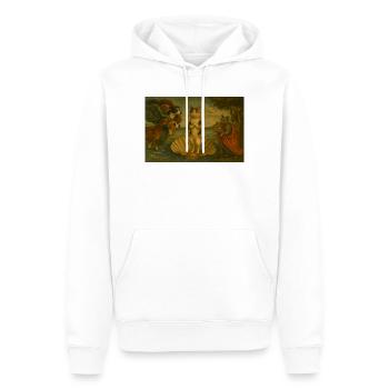 Cats on Shell Stage in Painting Style - Men’s Premium Organic Hoodie - white - Front - Nico (187cm)