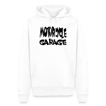 motocyclette - Sweat à capuche Premium bio Homme - blanc - Devant - Nico (187cm)