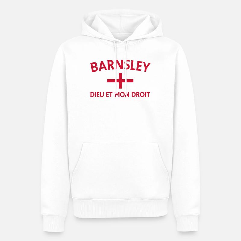 Drapeau Barnsley Devise Design - Sweat à capuche Premium bio Homme - blanc