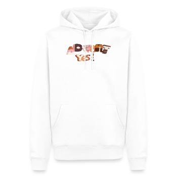 Lettres de l’Avent en sucre - Sweat à capuche Premium bio Homme - blanc - Devant - Nico (187cm)