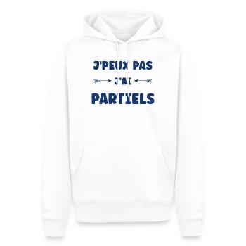 I can't I have partials - Men’s Premium Organic Hoodie - white - Front - Nico (187cm)
