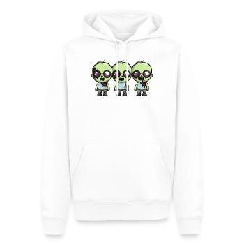 Zombies Halloween - Sweat à capuche Premium bio Homme - blanc - Devant - Nico (187cm)