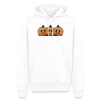 Pumpkin Halloween Cute Comic - Men’s Premium Organic Hoodie - white - Front - Nico (187cm)