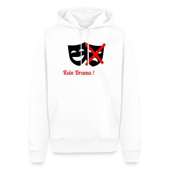 Pas de drame - Sweat à capuche Premium bio Homme - blanc - Devant - Nico (187cm)