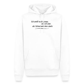 Blanche-Neige - Sweat à capuche Premium bio Homme - blanc - Devant - Nico (187cm)