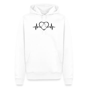 Angeln Fisch Angel Herz - Männer Premium Bio Hoodie - Weiß - Vorne - Nico (187cm)