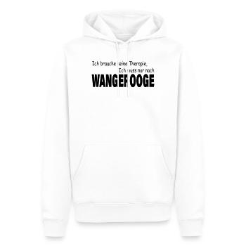 Therapie WANGEROOGE - Männer Premium Bio Hoodie - Weiß - Vorne - Nico (187cm)