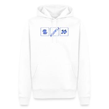 Geburt Andrej - Männer Premium Bio Hoodie - Weiß - Vorne - Nico (187cm)