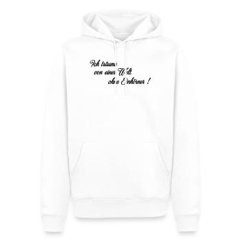 World without listeners - Men’s Premium Organic Hoodie - white - Front - Nico (187cm)
