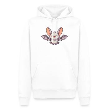 Fledermaus - Männer Premium Bio Hoodie - Weiß - Vorne - Nico (187cm)