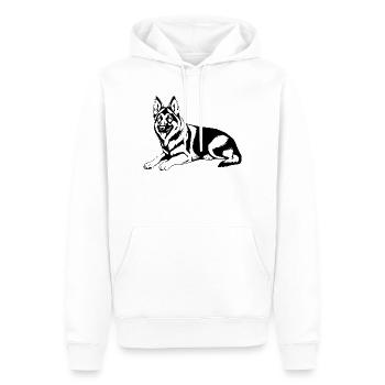 Schäferhund Hunde T-shirt Geschenk - Männer Premium Bio Hoodie - Weiß - Vorne - Nico (187cm)