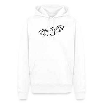 Fledermaus Skizze – schlichtes Halloween Tiermotiv - Männer Premium Bio Hoodie - Weiß - Vorne - Nico (187cm)