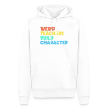 D’étranges enseignants forment le personnage - Sweat à capuche Premium bio Homme - blanc - Devant - Nico (187cm)