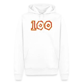 100. 100 JAHRE. 100-JÄHRIGES JUBILÄUM. GEBURTSTAG 100 - Männer Premium Bio Hoodie - Weiß - Vorne - Nico (187cm)