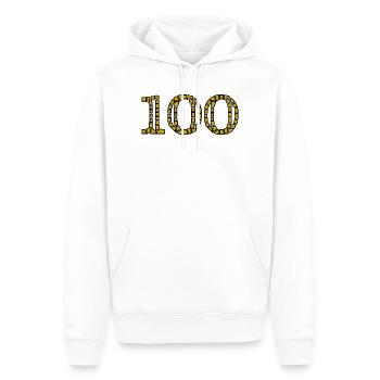 100. 100 JAHRE. 100-JÄHRIGES JUBILÄUM. GEBURTSTAG 100 - Männer Premium Bio Hoodie - Weiß - Vorne - Nico (187cm)
