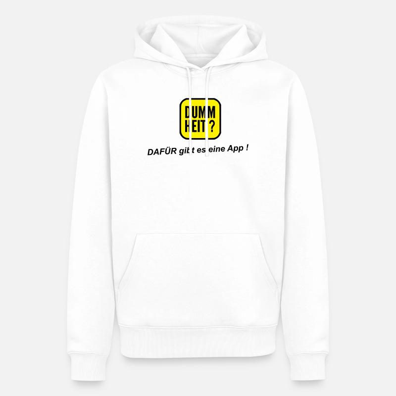 Application stupide - Sweat à capuche Premium bio Homme - blanc
