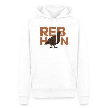 Silhouette de perdrix – Oiseau de l’année 2026 - Sweat à capuche Premium bio Homme - blanc - Devant - Nico (187cm)