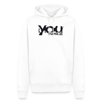 You name it - Men’s Premium Organic Hoodie - white - Front - Nico (187cm)
