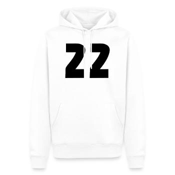 22 - Men’s Premium Organic Hoodie - white - Front - Nico (187cm)