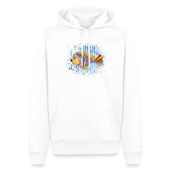 poisson - Sweat à capuche Premium bio Homme - blanc - Devant - Nico (187cm)