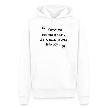 Ruhrgebiet Ruhrpott Dialekt Kannze so machen  - Männer Premium Bio Hoodie - Weiß - Vorne - Nico (187cm)