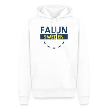 Wappen von Falun Schweden - Männer Premium Bio Hoodie - Weiß - Vorne - Nico (187cm)