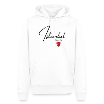 Elegantes Design Istanbul, türkischer Stolz - Männer Premium Bio Hoodie - Weiß - Vorne - Nico (187cm)