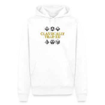 Dés géométriques de formation classique - Sweat à capuche Premium bio Homme - blanc - Devant - Nico (187cm)