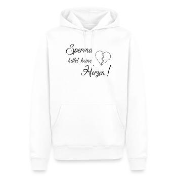 Sperma kittet keine Herzen - Männer Premium Bio Hoodie - Weiß - Vorne - Nico (187cm)