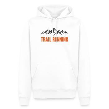 Trailrunning - Männer Premium Bio Hoodie - Weiß - Vorne - Nico (187cm)