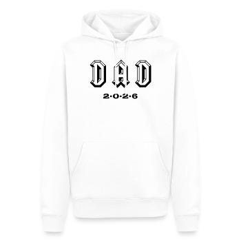 Dad 26 Vater Baby Papa 2026 Vatertagsgeschenk - Männer Premium Bio Hoodie - Weiß - Vorne - Nico (187cm)