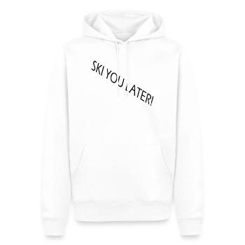 SKI YOU LATER – Lustiger Ski Spruch - Männer Premium Bio Hoodie - Weiß - Vorne - Nico (187cm)