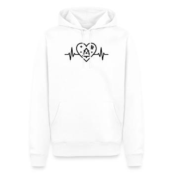Tannenbaum Herz Weihnachten Winter - Männer Premium Bio Hoodie - Weiß - Vorne - Nico (187cm)