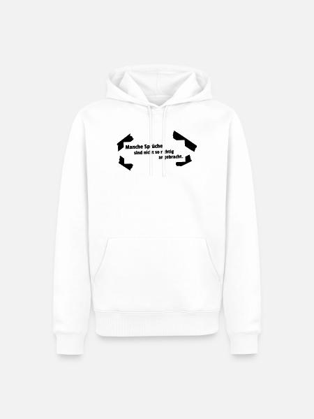 Sayings not appropriate - Men’s Premium Organic Hoodie - white