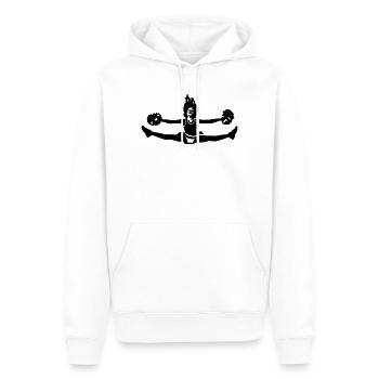 cheerleader - Sweat à capuche Premium bio Homme - blanc - Devant - Nico (187cm)