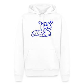 Raupe Wurm Schüchtern Freundlich Neugierig Guckend - Männer Premium Bio Hoodie - Weiß - Vorne - Nico (187cm)