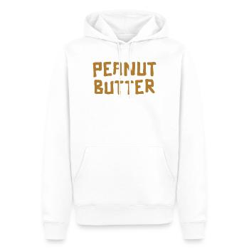 Erdnussbutter 🥜 - Männer Premium Bio Hoodie - Weiß - Vorne - Nico (187cm)