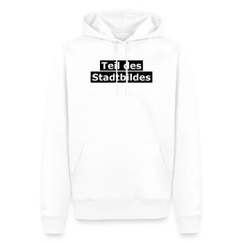 Partie intégrante du paysage urbain - Sweat à capuche Premium bio Homme - blanc - Devant - Nico (187cm)