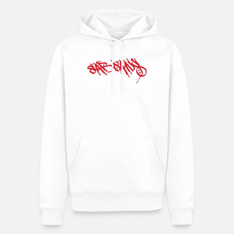 Sargans Pullovoer - Sweat à capuche Premium bio Homme - blanc