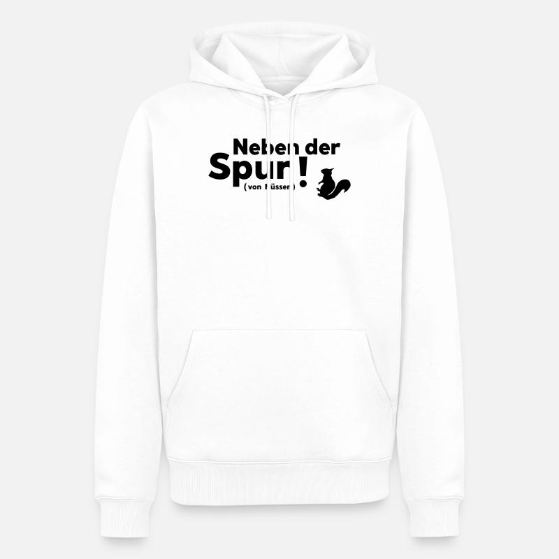 Neben der Spur - Männer Premium Bio Hoodie - Weiß