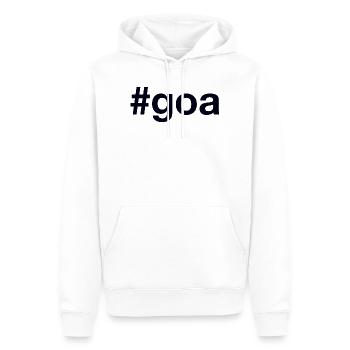 Goa Hashtag - Männer Premium Bio Hoodie - Weiß - Vorne - Nico (187cm)